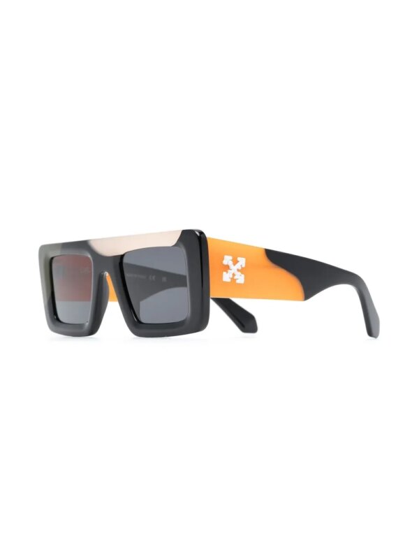 Off-White Eyewear Zonnebril met rechthoekig montuur - Zwart