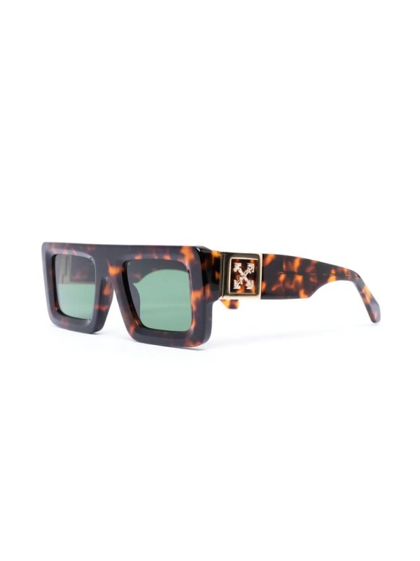 Off-White Eyewear Zonnebril met rechthoekig montuur - Bruin