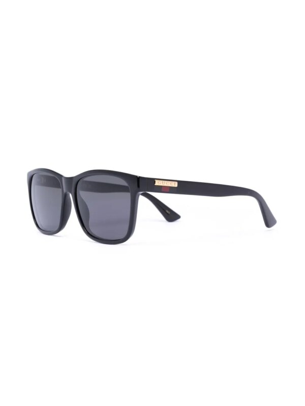 Gucci Eyewear Zonnebril met vierkant montuur - Zwart