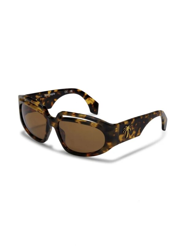 Palm Angels Eyewear Zonnebril met cut-outs - Bruin
