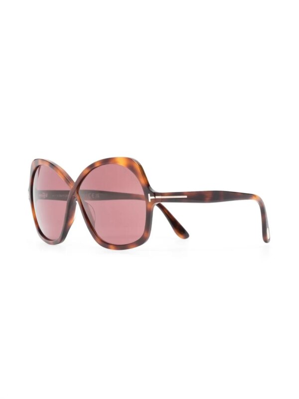 TOM FORD Eyewear Zonnebril met oversized montuur - Bruin