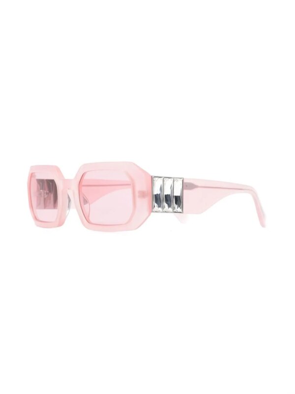 Swarovski Eyewear Zonnebril met rechthoekig montuur - Roze