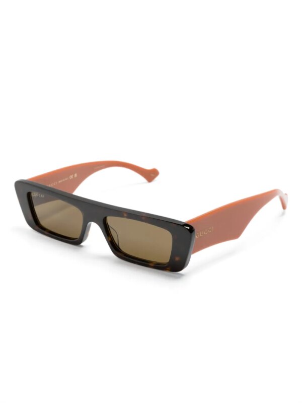 Gucci Eyewear Zonnebril met vierkant montuur - Zwart