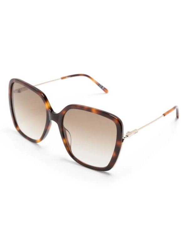 Chloé Eyewear Zonnebril met vierkant montuur - Bruin