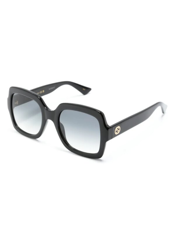 Gucci Eyewear Zonnebril met oversized montuur - Zwart