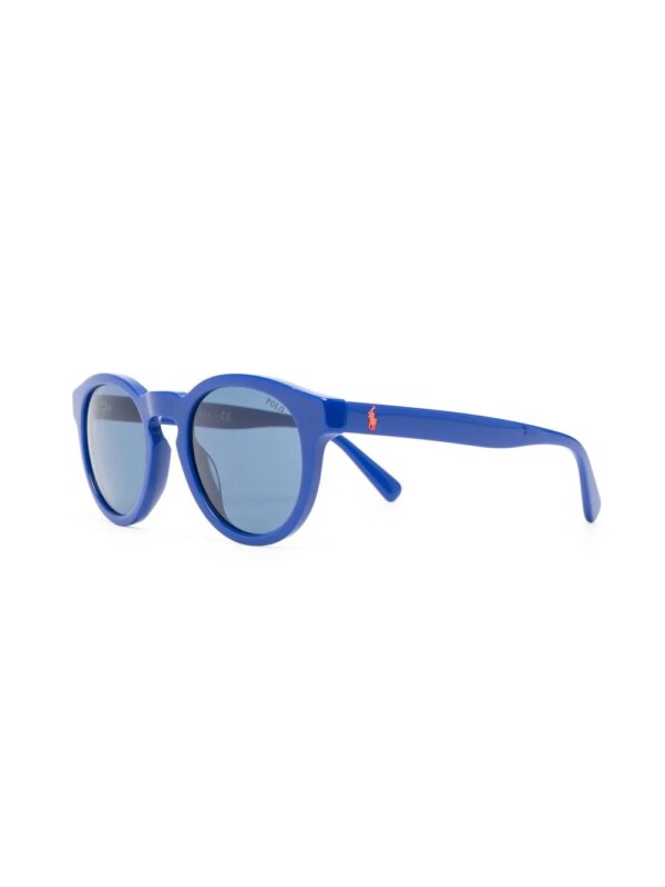 Polo Ralph Lauren Polo Pony zonnebril met rond montuur - Blauw