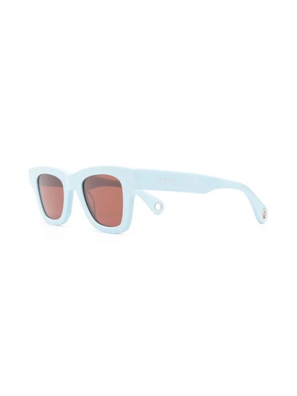 Jacquemus Les Lunettes zonnebril met vierkant montuur - Blauw