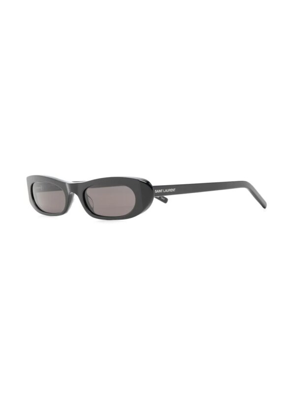 Saint Laurent Eyewear Zonnebril met ovaal montuur - Zwart