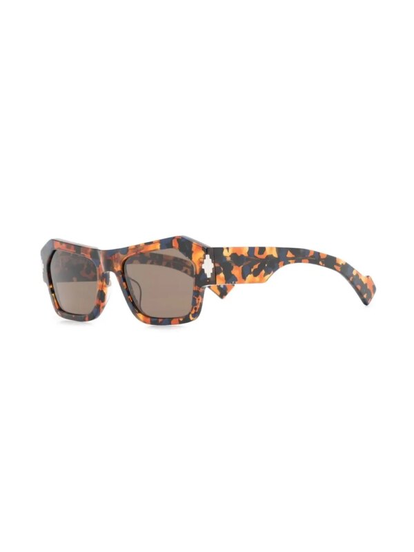 Marcelo Burlon County of Milan Eyewear Cardo zonnebril met schildpadschild design - Bruin