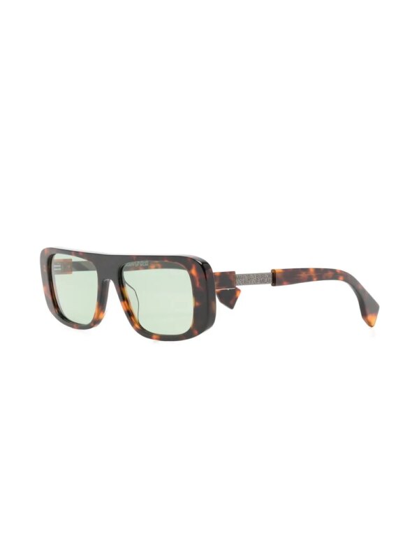 Marcelo Burlon County of Milan Eyewear Polygala zonnebril met schildpadschild design - Bruin