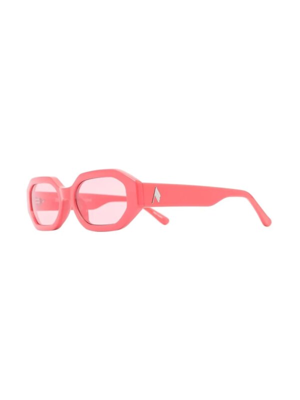 Linda Farrow x The Attico Irene zonnebril met ovalen montuur - Roze