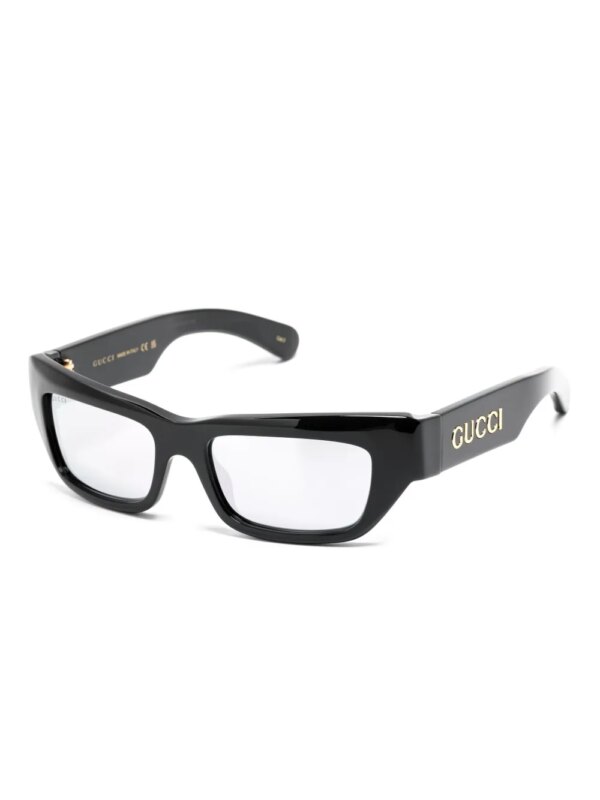 Gucci Eyewear Zonnebril met rechthoekig montuur - Zwart