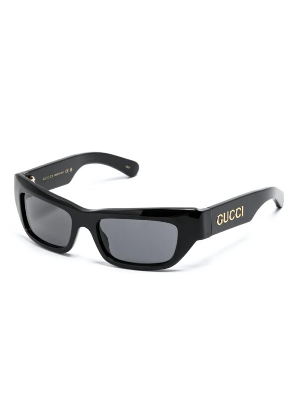 Gucci Eyewear Zonnebril met rechthoekig montuur - Zwart
