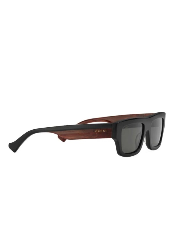 Gucci Eyewear Zonnebril met vierkant montuur - Zwart
