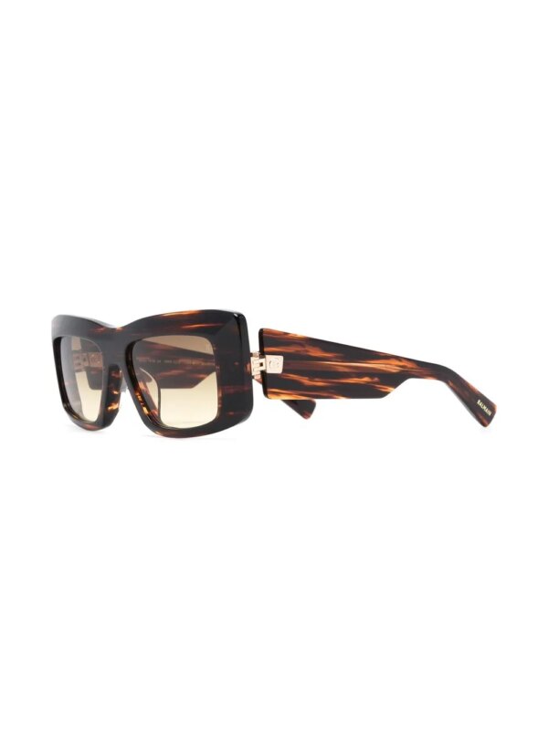 Balmain Eyewear Envie zonnebril met vierkant montuur - Bruin