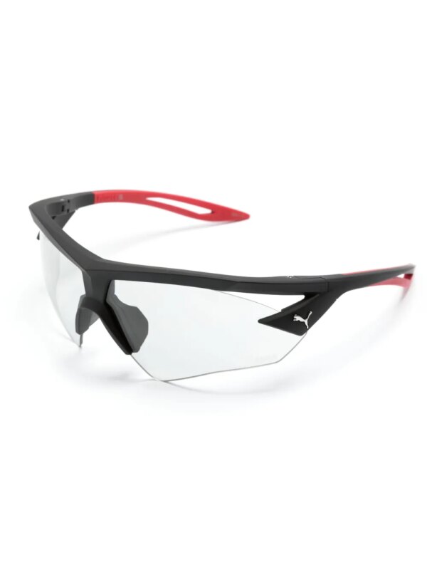 PUMA EYEWEAR Zonnebril met oversized montuur - Zwart