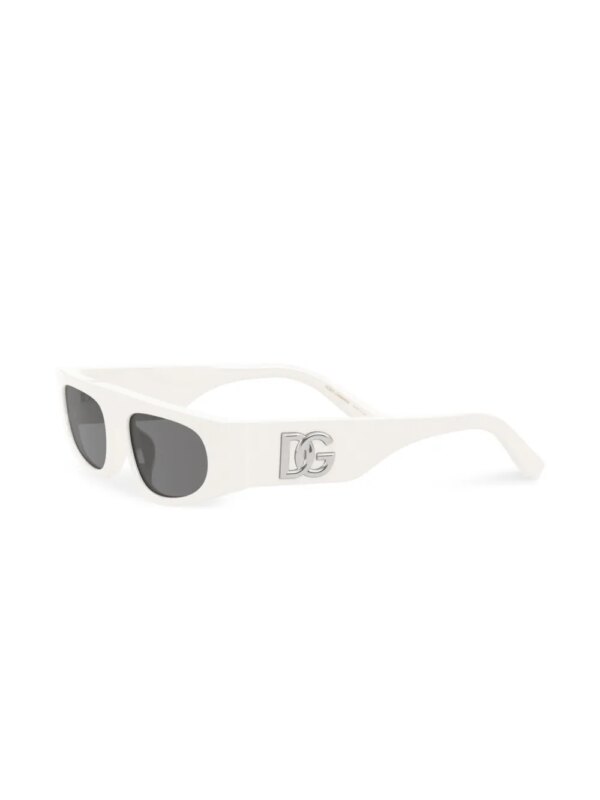 Dolce & Gabbana Eyewear Cross zonnebril met rechthoekig montuur - Wit