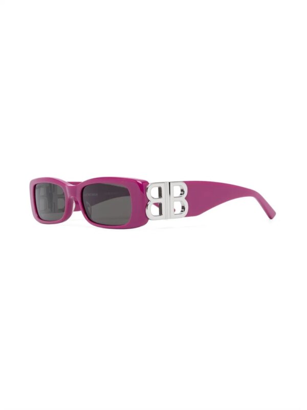 Balenciaga Eyewear Dynasty zonnebril met rechthoekig montuur - Roze