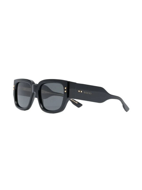 Gucci Eyewear Zonnebril met vierkant montuur - Zwart