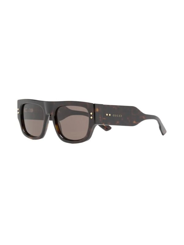 Gucci Eyewear Zonnebril met vierkant montuur - Bruin