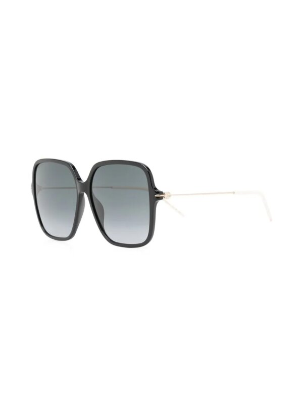 Gucci Eyewear Zonnebril met vierkant montuur - Zwart