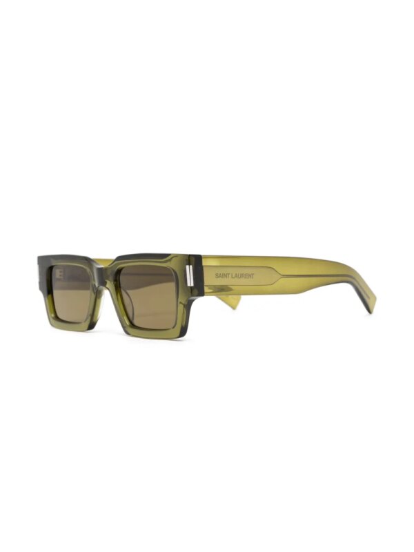 Saint Laurent Eyewear Zonnebril met vierkant montuur - Groen