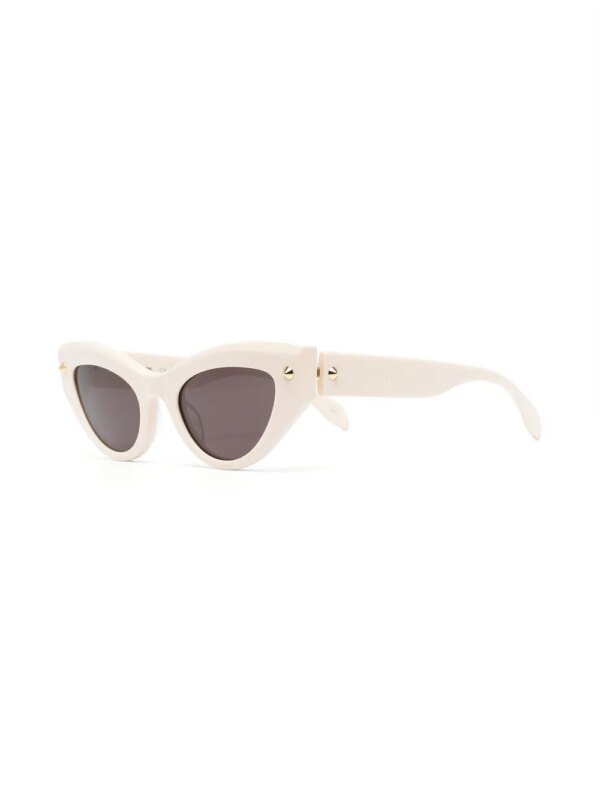 Alexander McQueen Eyewear Zonnebril met cat-eye montuur - Wit