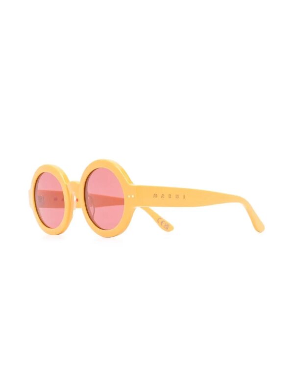 Marni Eyewear Zonnebril met rond montuur - Oranje