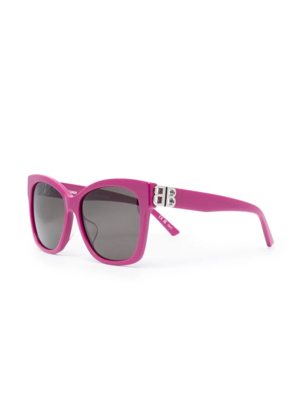 Balenciaga Eyewear Zonnebril met vierkant montuur - Roze