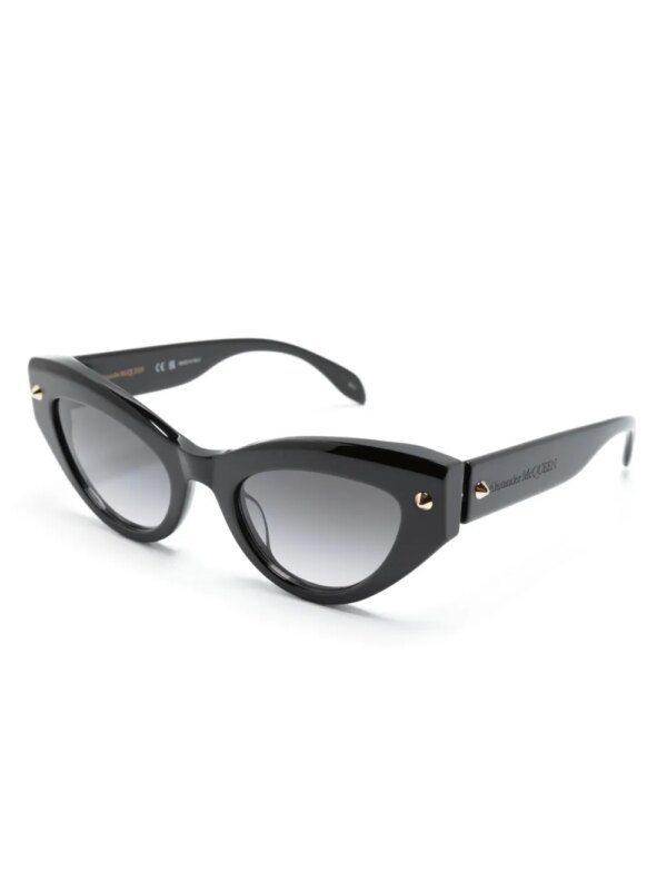 Alexander McQueen Eyewear Zonnebril met cat-eye montuur - Zwart