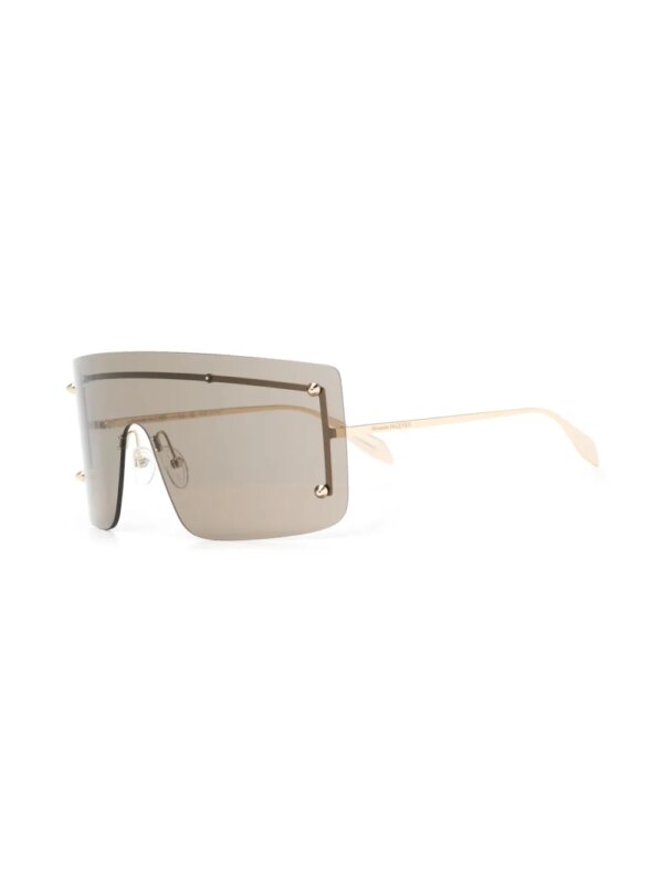 Alexander McQueen Eyewear Zonnebril met vierkant montuur - Goud