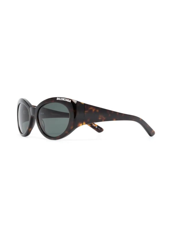 Balenciaga Eyewear Zonnebril met logoprint - Bruin