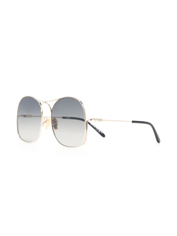 Chloé Eyewear Zonnebril met oversized montuur - Goud