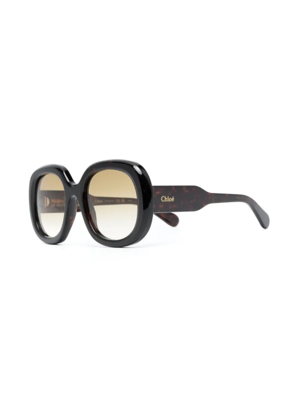 Chloé Eyewear Zonnebril met oversized montuur - Bruin