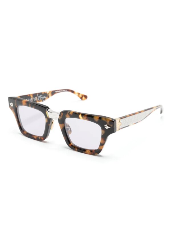 T Henri Eyewear Zonnebril met vierkant montuur - Bruin
