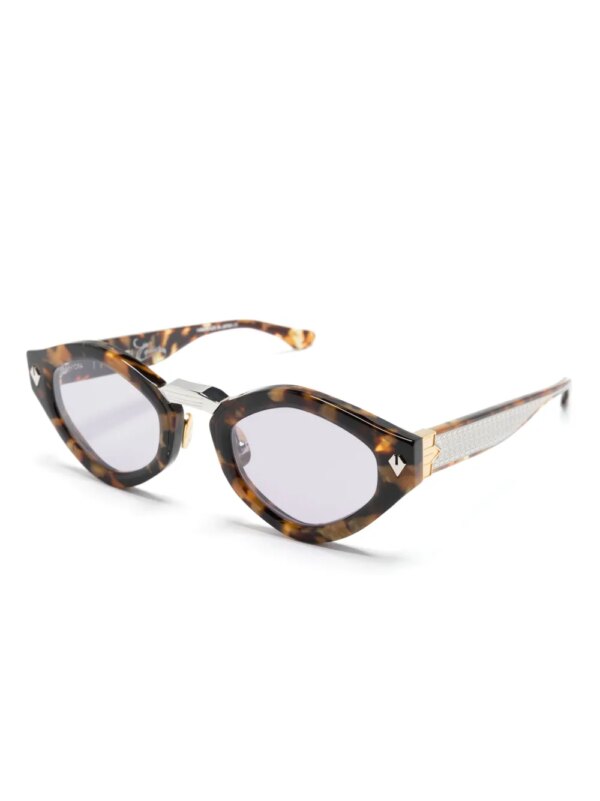 T Henri Eyewear Zonnebril met schildpadschild design - Bruin