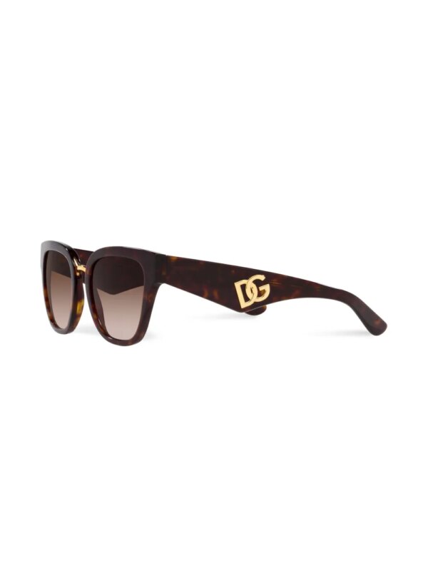 Dolce & Gabbana Eyewear Zonnebril met gekruist montuur - Bruin