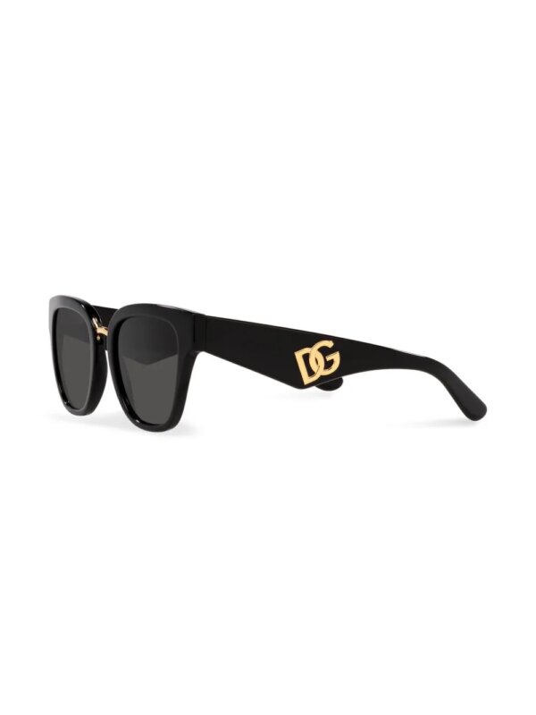 Dolce & Gabbana Eyewear Zonnebril met rond montuur - Zwart