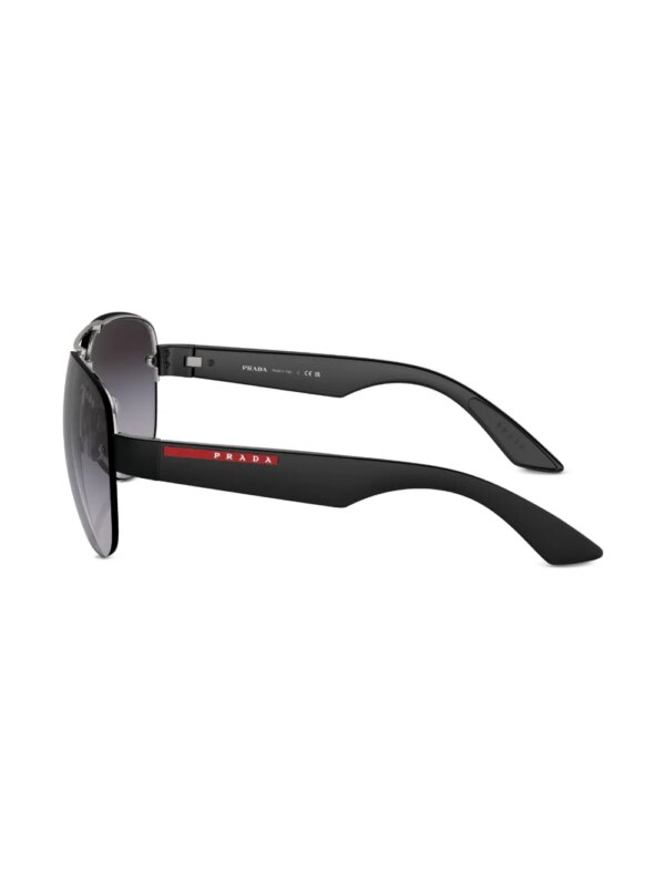 Prada Linea Rossa Zonnebril met piloten montuur - Zilver
