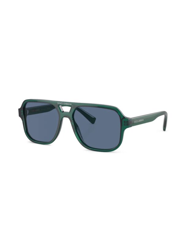 Dolce & Gabbana Kids Zonnebril met vierkant montuur - Groen