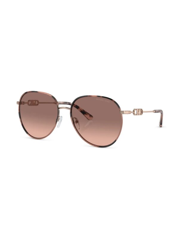 Michael Kors Zonnebril met rond montuur - Metallic