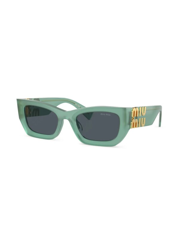 Miu Miu Eyewear Zonnebril met rechthoekig montuur - Groen