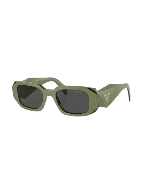 Prada Eyewear Zonnebril met rechthoekig montuur - Groen