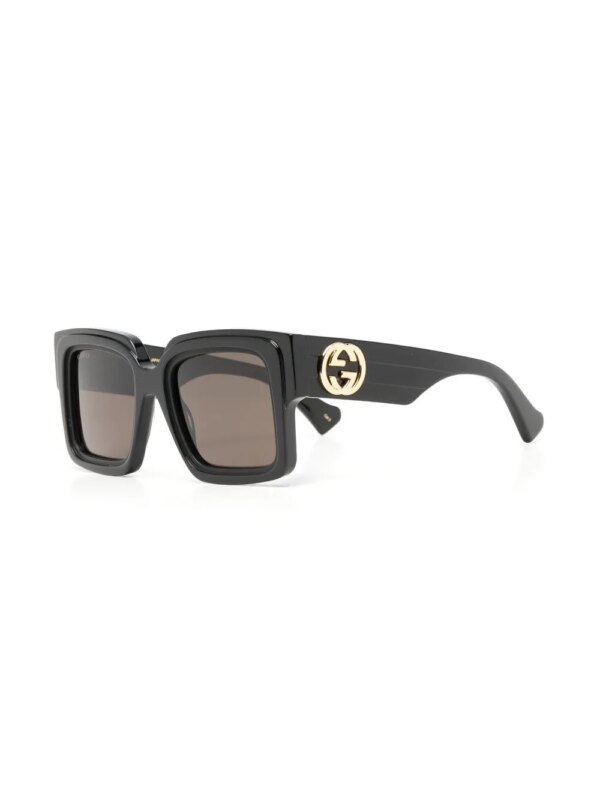 Gucci Eyewear Zonnebril met oversized montuur - Zwart
