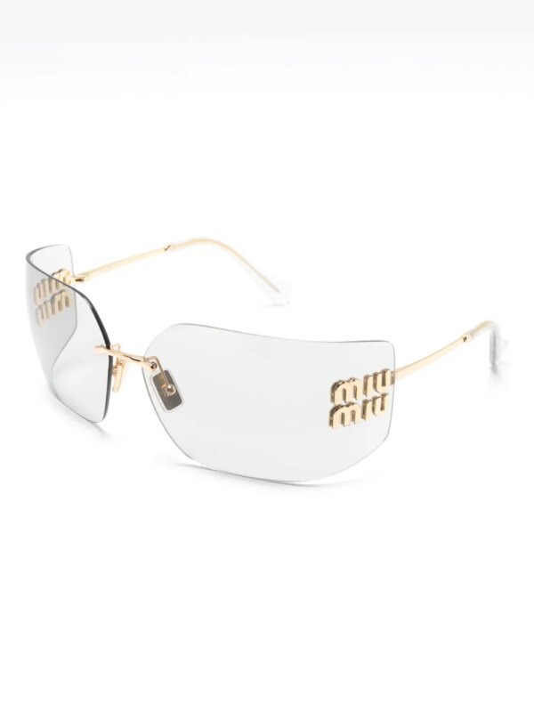 Miu Miu Eyewear Zonnebril met randloos montuur - Goud