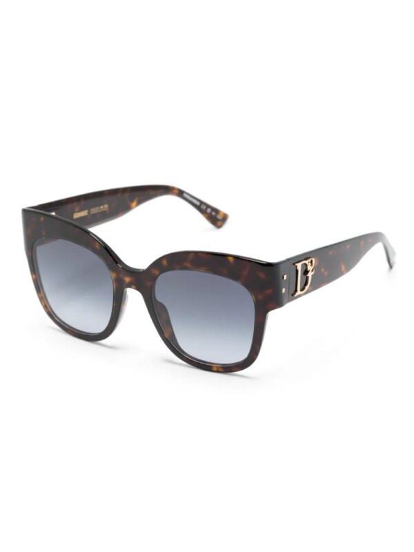 DSQUARED2 EYEWEAR Hype Havana zonnebril met vlinder montuur - Bruin