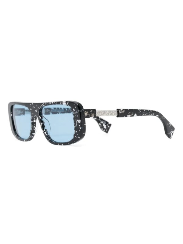 Marcelo Burlon County of Milan Eyewear Polygala zonnebril met rechthoekig montuur - Zwart