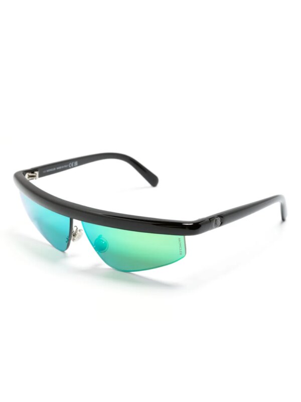 Moncler Eyewear Zonnebril met geometrisch montuur - Zwart