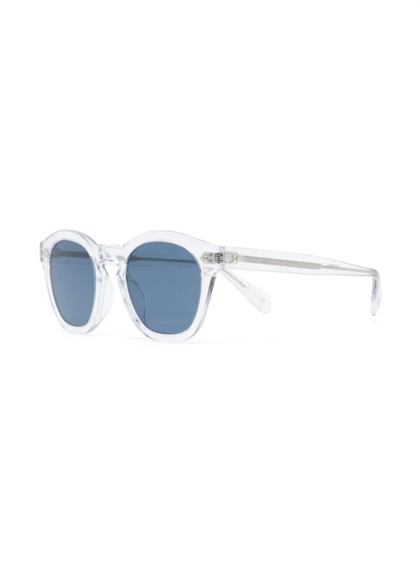 Oliver Peoples Zonnebril met rond montuur - Blauw