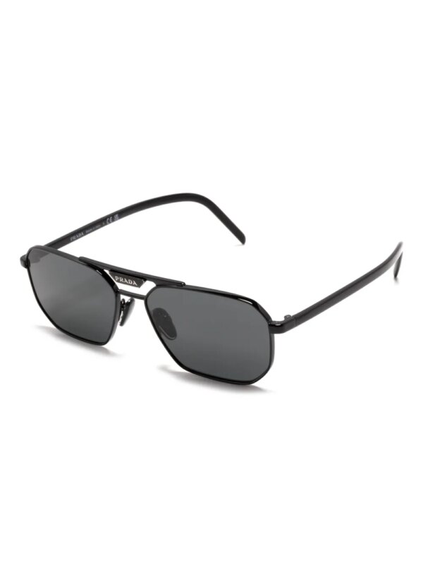 Prada Eyewear Symbole zonnebril met hoekig montuur - Zwart